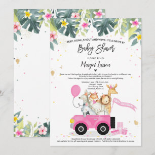Baby shower nodigt Safari Baby shower uit Kaart