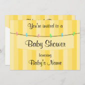 Baby shower nodigt Sjabloon uit Kaart (Voorkant / Achterkant)