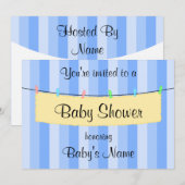 Baby shower nodigt Sjabloon uit Kaart (Voorkant / Achterkant)