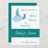 Baby shower nodigt Sjabloon uit - voor mannen Kaart (Voorkant / Achterkant)