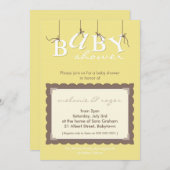 BABY SHOWER NODIGT UIT:: baby letters 7P Kaart (Voorkant / Achterkant)