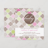 BABY SHOWER NODIGT UIT:: fizzy spots 4SQ Kaart (Voorkant / Achterkant)