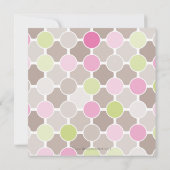 BABY SHOWER NODIGT UIT:: fizzy spots 4SQ Kaart (Achterkant)