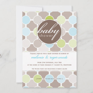 BABY SHOWER NODIGT UIT:: fizzy spots 6P Kaart