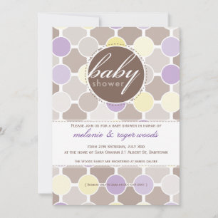 BABY SHOWER NODIGT UIT:: fizzy spots 8P Kaart