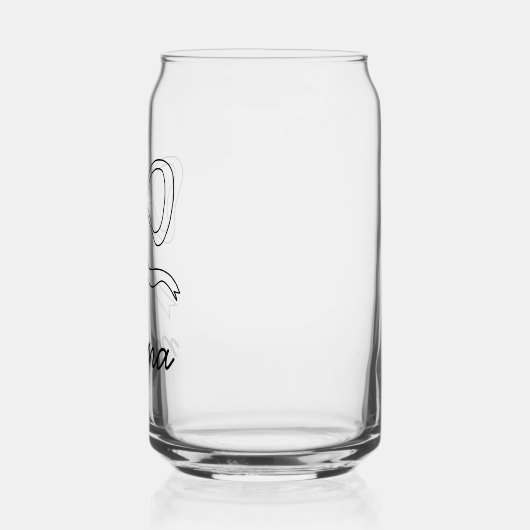 Baby shower noir Coquette Bow Mama Can Glass (Gauche)