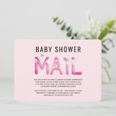 Baby shower noir et blanc par invitation postale (Debout devant)