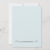 Baby shower nuage de pluie Invitation Pastel Blue (Dos)
