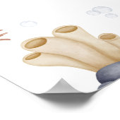 Baby shower océanique Affiche de bienvenue, pannea (Coin)