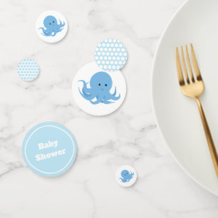 Baby shower octopique bleu Table Confetti