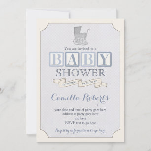  baby shower of sprinkhaanuitnodigingen, jongen kaart