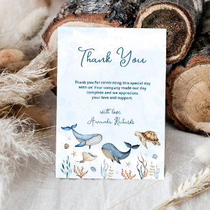 Baby Shower Onder de zee Bedankkaart