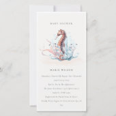 Baby shower onderwater zeewier bedankkaart (Voorkant)