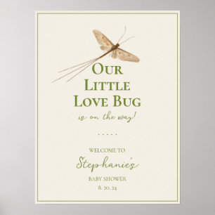 Baby Shower Ontvangst voor Little Love Bug Poster