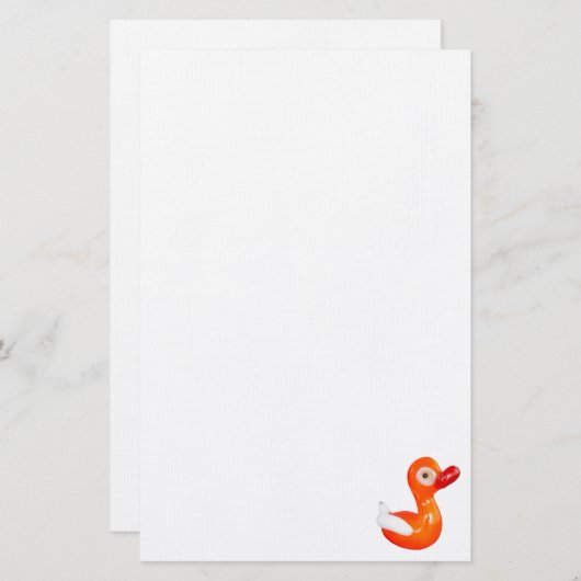 Baby shower Oranje eenden Briefpapier (Voorkant / Achterkant)