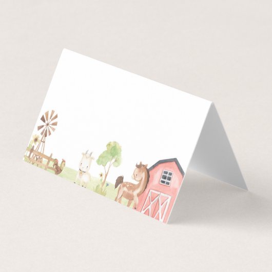 Baby shower ou anniversaire de ferme Étiquette ali (Front)