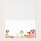 Baby shower ou anniversaire de ferme Étiquette ali (Outside Unfolded)
