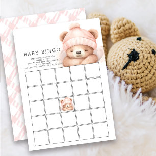 Baby shower Ours Bingo Invitation Jeu