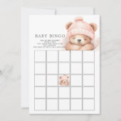 Baby shower Ours Bingo Invitation Jeu (Devant)