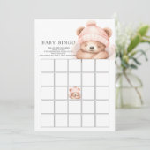 Baby shower Ours Bingo Invitation Jeu (Debout devant)