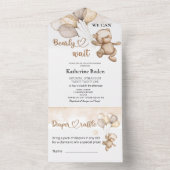 Baby shower Ours En Teddy Tout En Une Invitation (À l'intérieur)