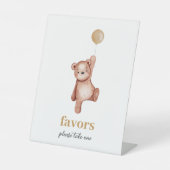 Baby shower Ours Teddy Faveurs Panneau de table (Recto)