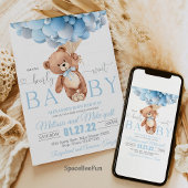 Baby shower Ours Teddy Invitation Nous Pouvons Bea