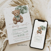 Baby shower Ours Teddy Invitation Nous Pouvons Bea