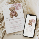 Baby shower Ours Teddy Invitation Nous Pouvons Bea