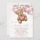Baby shower Ours Teddy Invitation Nous Pouvons Bea (Devant)