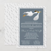 Baby shower over lange afstand per post kaart (Voorkant / Achterkant)