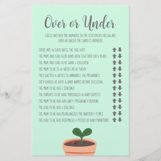 Baby shower over of onder vlieger flyer (Voorkant)