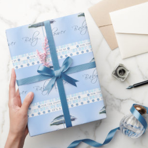 baby shower-overlooppapier cadeaupapier
