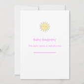 Baby shower, Paars en wit, Kaart (Achterkant)