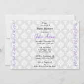 Baby shower: Paars: Uitnodiging (Achterkant)