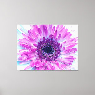 Baby shower paarse blauwe ventilator canvas afdruk