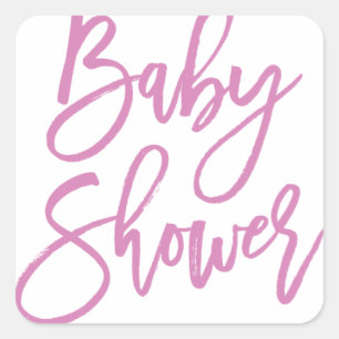 Baby shower Paarse Verhuur Sticker