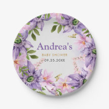 Baby shower Paarse vlinder