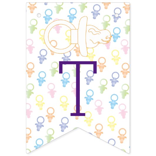 Baby shower Paci Bunny, Bannière Swallowtail (Deuxième drapeau)