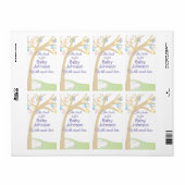 Baby shower "Paci Bunny" Bookplate Blad van 8 Etiket (Full Sheet)