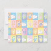 Baby shower Paci Bunny Carte de remerciements (Dos)
