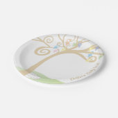 Baby shower Paci Bunny Papieren Bordje (Gekanteld)