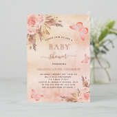 Baby shower pampa's folie uitnodiging (Staand Voorkant)