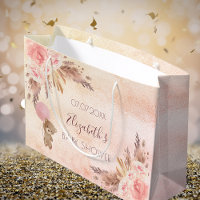 Baby shower pampas gras roos roze florale darm