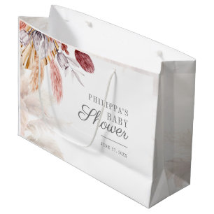 Baby shower Pampas Grass Tan Terracotta Groot Cadeauzakje