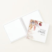 Baby shower Pampas Grass Tan Terracotta Guest Book Notitieboek (Binnen)