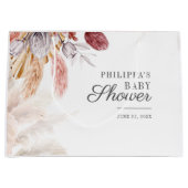 Baby shower Pampas Grass Terracotta Groot Cadeauzakje (Voorkant)