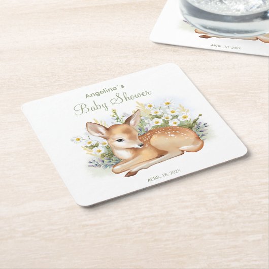 Baby shower papier Onderzetter (Schuin)