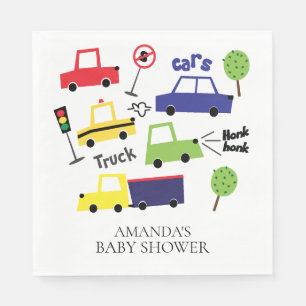 Baby shower papier voor auto's en vrachtwagens servet