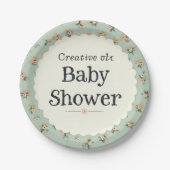 baby shower papieren bordje (Voorkant)